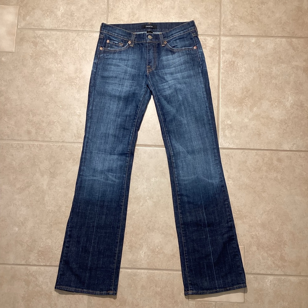 Arden B Dark Denim Jeans Whisker Wash Bootcut Size 6